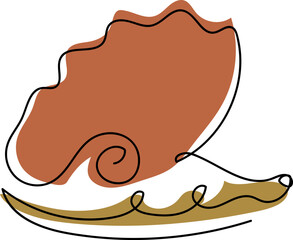 Shell line art illustration