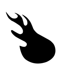 Fire Speed Fireball Silhouette