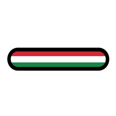 national flag of hungary icon rounded wide rectangle with black border symbol svg