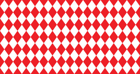 Bavarian Oktoberfest seamless pattern with Red and white, Red checkered background
