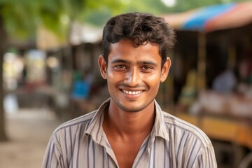 Fototapeta premium an india young man smile at camera