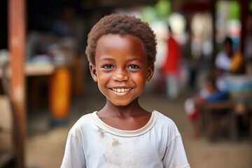 a africa kid boy smile at camera