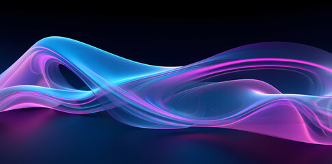 purple and neon wave pattern, in the style of rim light, 3d, long exposure, dark turquoise and light pink, abstraction-création, tangled forms, rounded forms
