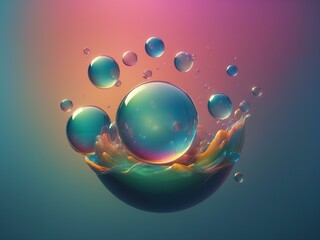 bubbles, blank background, for design, isolated