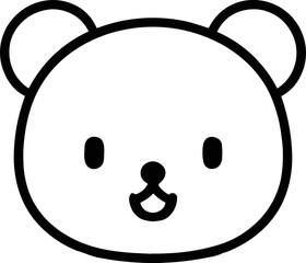 Drawing of a bear cub vector clipart © Q.Ana