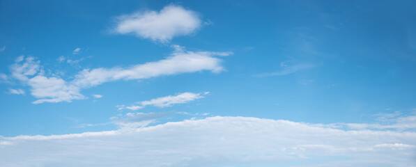 sky panorama daylight with soft clouds above and cloud cover below
