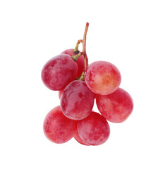 Tasty ripe red grapes isolated on white