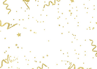 Golden decorative confetti