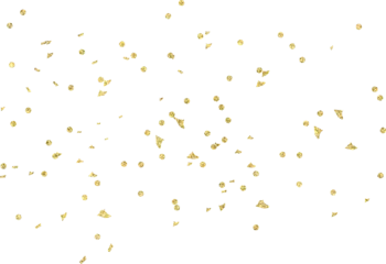 Foto op Canvas Golden decorative confetti © Anna