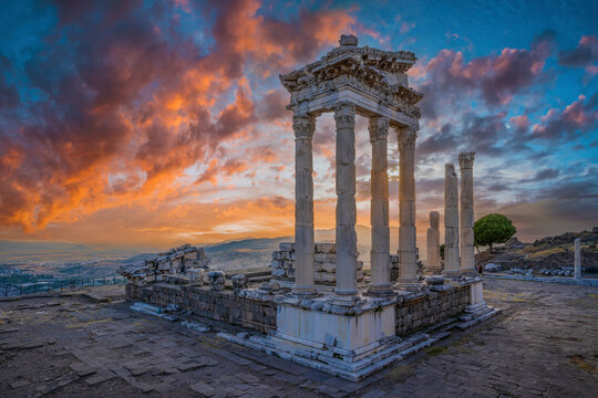 The Temple of Trajan in Pergamon Ancient City