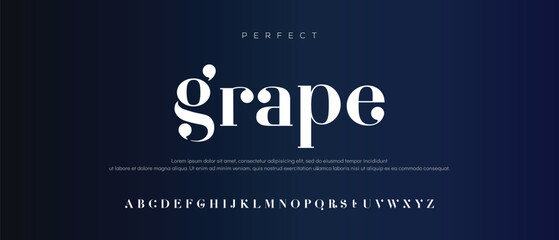 Grape, modern urban alphabet fonts. Typography sport, technology, fashion, digital, future creative logo font. vector illustration - obrazy, fototapety, plakaty