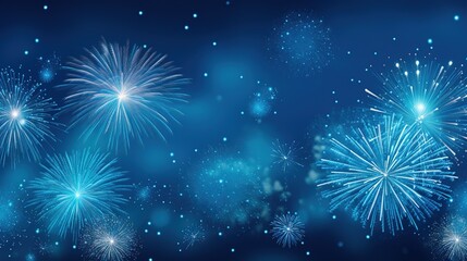 New Year's Eve with fireworks, champagne to celebrate the new year holiday cartoon illustrations,generated with AI.