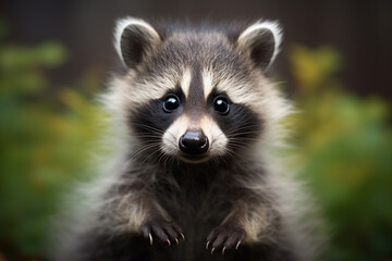 Naklejka na ściany i meble Cute Baby Raccoon