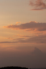 Cielo, nubes, atardecer