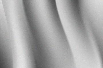 Silver and grey colors gradient background with noise. Grainy gray texture background. Monochrome wave background with rough texture.