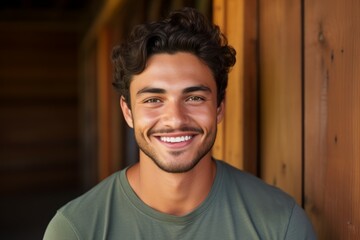 Obraz premium a hispanic young man smile at camera