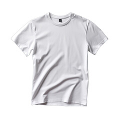 Naklejka premium White T-shirt Mockup Isolated on Transparent or White Background, PNG