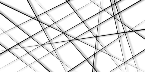 Random chaotic lines abstract geometric pattern. Trendy random diagonal lines image. Black diagonal line isolated on white background. Vector
