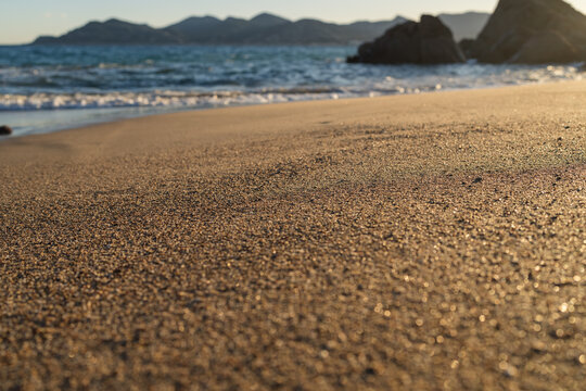 Macro photo of sand on the beach