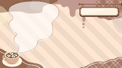 マシュマロモカイメージの背景デザイン素材