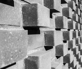 Gray stone cement wall texture, architecture details
