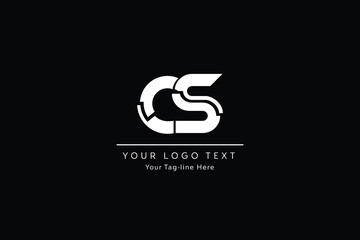 Alphabet CS or SC illustration monogram vector logo template