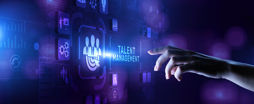 Talent management HR Human resources skill career business finance technology concept.