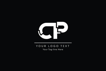 initial letter logo CP, PC, template logo design vector