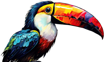Obraz premium Colorful Toucan AI generative 