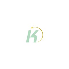 Letter K logo isolated on white background