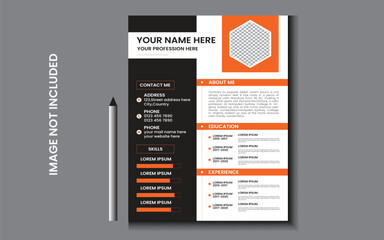 Creative and simple cv template design.