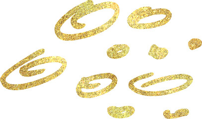 Golden glitter hand drawn texture