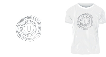t-shirt in white, craft pattern