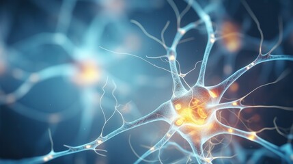 Alzheimerâ€™s Affected Nerve Cells in 3D Rendered Image