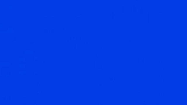 Blue 3D Animated Cubes Transitions Into Black Transparent Background And Blue Surface In A Loop.