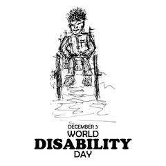 World Disability day, Poster and banner, December 3