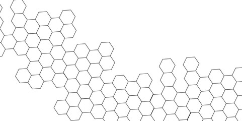 Abstract background with hexagons honeycomb technology texture. Hexagonal shape structure light seamless geometric background. Surface polygon pattern with digital hexagon and futuristic business.