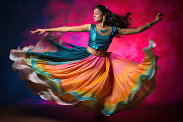 beautiful indian woman dancing