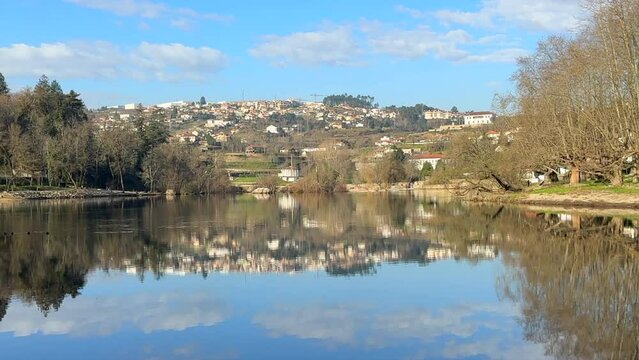 Landscape by the river Tamega in Amarante, Portugal