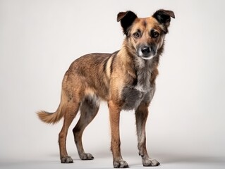 Obraz premium a dog standing on a white background