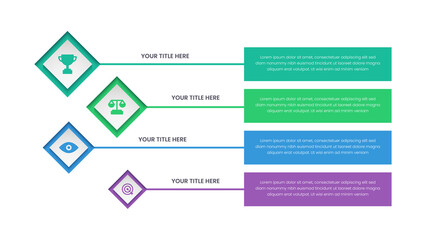 Infographic design template with 4 steps