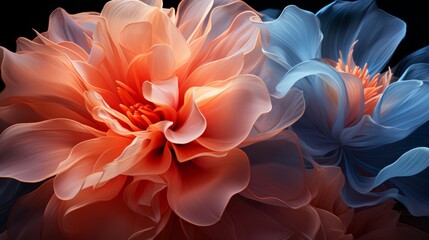 Sensitive Flowers. Blossoming Sensitivity. Elegance of Photorealistic Floral Artistry.