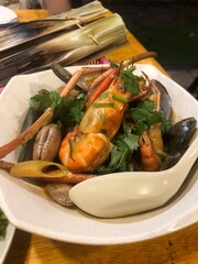 seafood with vegetables
