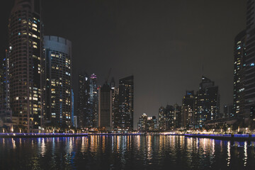 Fototapeta na wymiar Dubai cityscape in the night