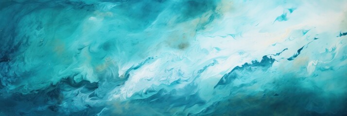 Abstract Painted Background in Blue Teal Mix Texture with Layered Coats of Acrylic, Oil, and...