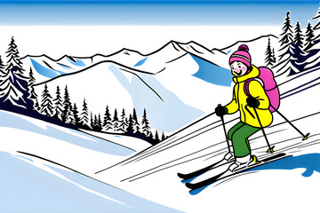 A person enjoying skiing on a winter vacation.
Generative AI