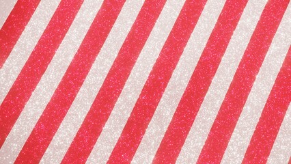 Fototapeta premium 3d render Red White Christmas glitter shine stripes. Blur glow particles 4k. Hypnotic lines candy texture. Retro deformation y2k magic wallpaper background.