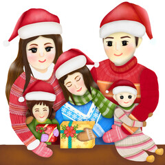 happy family Peace of mind on Christmas