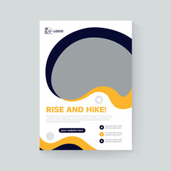 Explore world travel agency and modern business web banner ad minimal flyer or social media design template