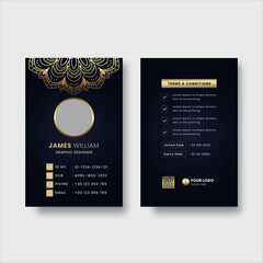 luxury business card dark design template